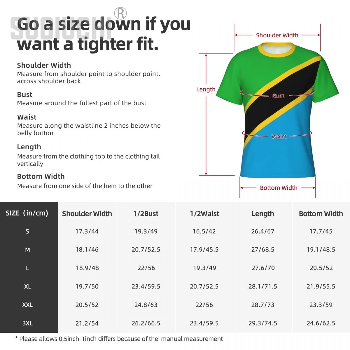 T-shirt Personnalisé Tanzanie Pour Homme - Maillot Foot Personnalisable - The Clothing Shed