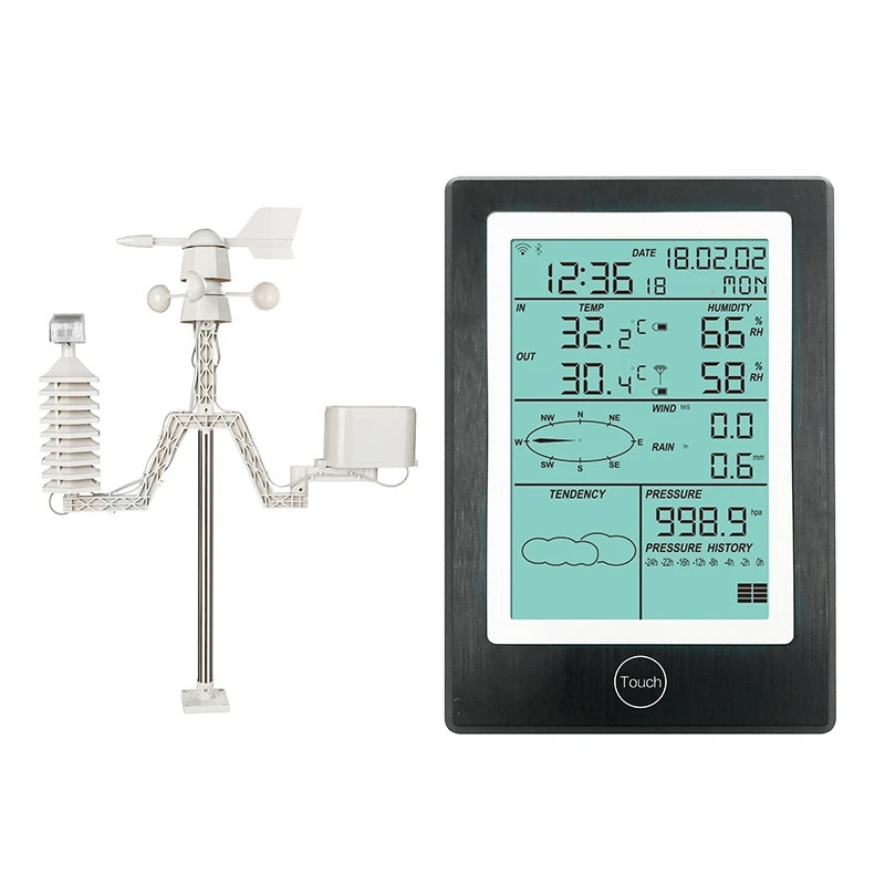 

Wireless Digital Automatic Weather Station Meter Free Phone APP Control Weather Station Digital Humidity Temperature