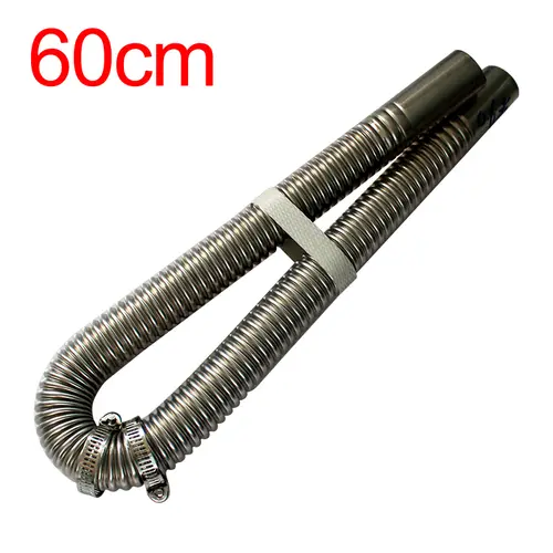 60cm 100cm 120cm 150cm 200cm 250cm 300cm Air Diesel Parking Heater Stainless Steel Exhaust Pipe Tube Gas Vent Hose Car Truck VAN - Image 14