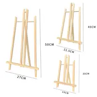 30cm/40cm/50cm Foldable Tabletop Easel Adjustable Portable Wood Drawing Easel Lightweight Art Supply Painting Display Holder 3