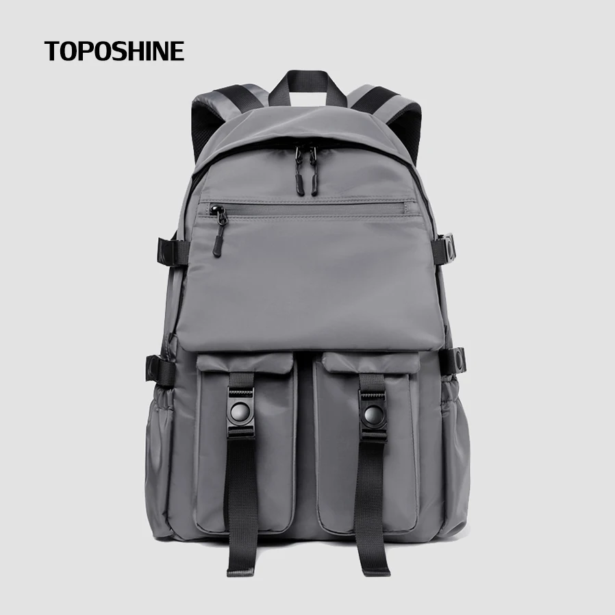 Toposhine Business Casual Men's Backpack Oxford Waterproof Outdoor Teens Sports Bag Simple Business Travel Package Leisure Bags
