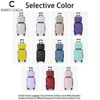 Ensemble de bagages 2 pièces, valise cosmétique 14 pouces + valise cabine 20 pouces, bagages rigides en ABS avec motif feuille en relief et serrure à combinaison 1