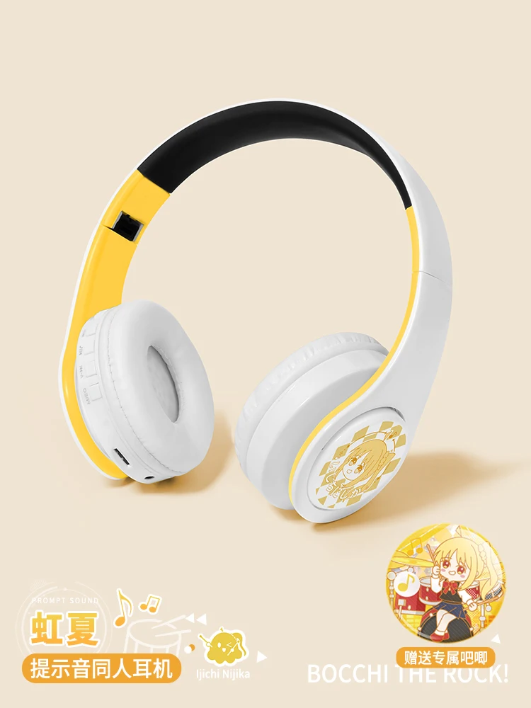 

BOCCHI THE ROCK Ijichi Nijika Anime Cartoon Fashion Wireless Bluetooth Headset Foldable Headphones Student Cosplay Fans Gift
