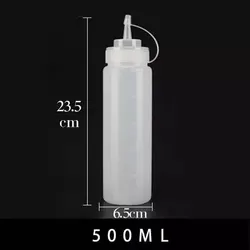 Eco - Friendly 500 ML Plastic Squeeze Bottle with Pointed Mouth for Sauces and Seasonings (500ml)