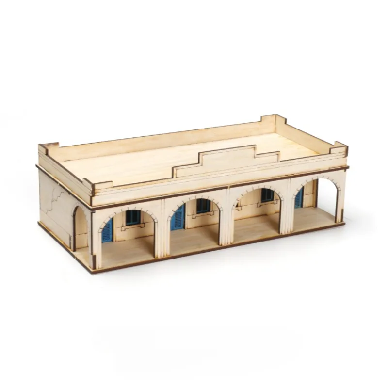 1/72 Middle Eastern Town Second Floor Building Scene Wooden Assembly Model Ornament Handmade Gift 4