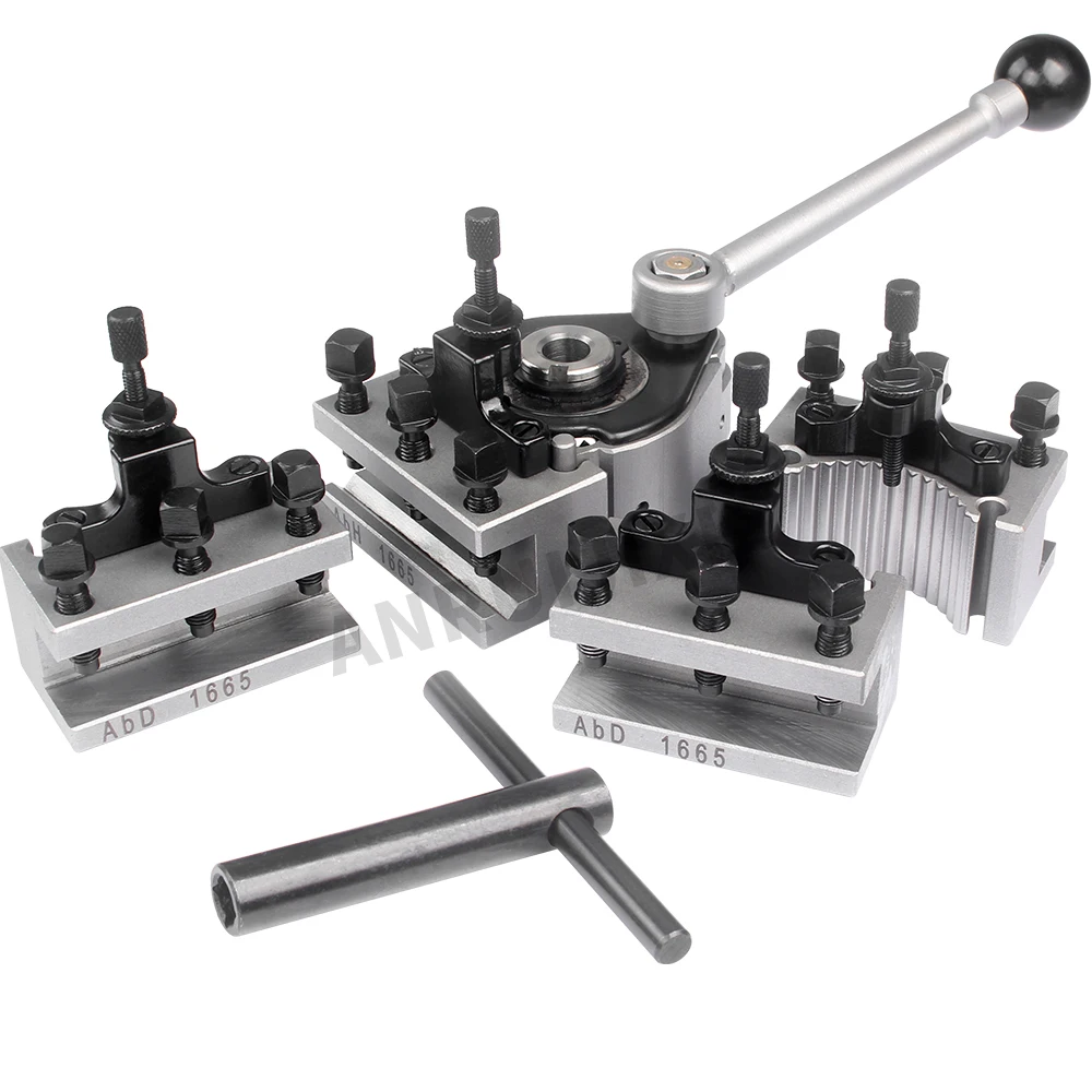 Quick-Change Tool Post Lathe European Style AB Tools Holder Lathe Fixture Set 16x16mm Tool Holder For 180-280mm Bed Swing tool holder lathe tool holder