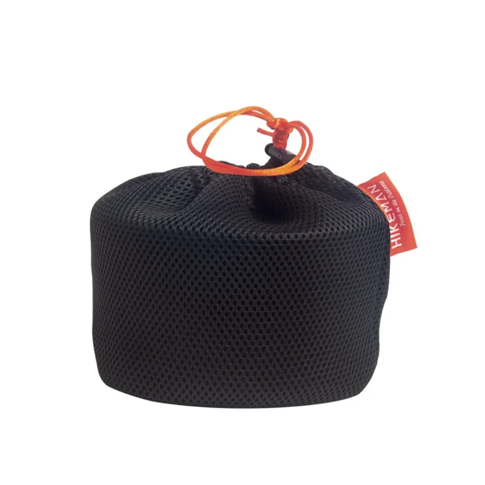 Portable Set Pot Storage Bag New Ultra Light Breathable Mesh Pouch Drawstring Buckle Mesh Fabric Tableware Bag Camping 2