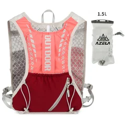 Reflective Hydration Backpack for Outdoor Sports & Cycling (Pink 1.5L Water Bag)