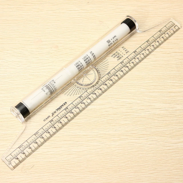 Clear Metric Parallel Multi-purpose Drawing Rolling Ruler Level Ruler  Measuring Tools - Gauges - AliExpress