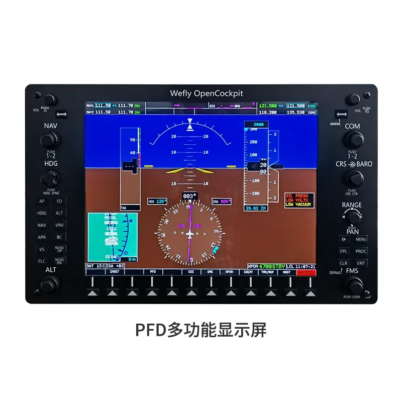 Simulated Flight Instrument Navigation Autopilot Panel G1000 Integrated Avionics PFD MFD Adapted To Microsoft Flight Simulator