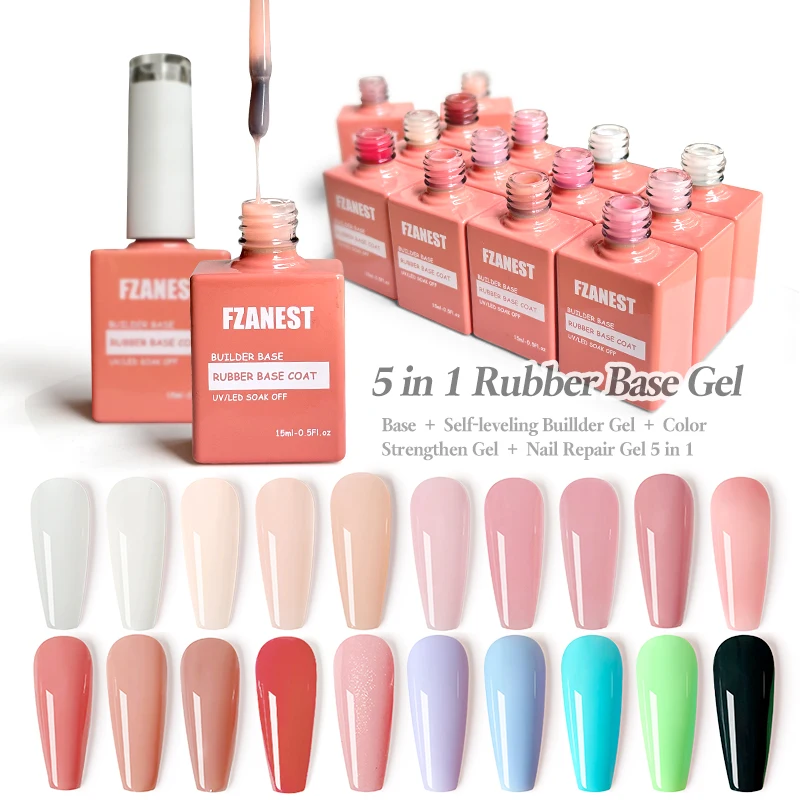 FZANESTRubberBaseBuilderGelforNailsMilkyWhiteGelNailPolish5