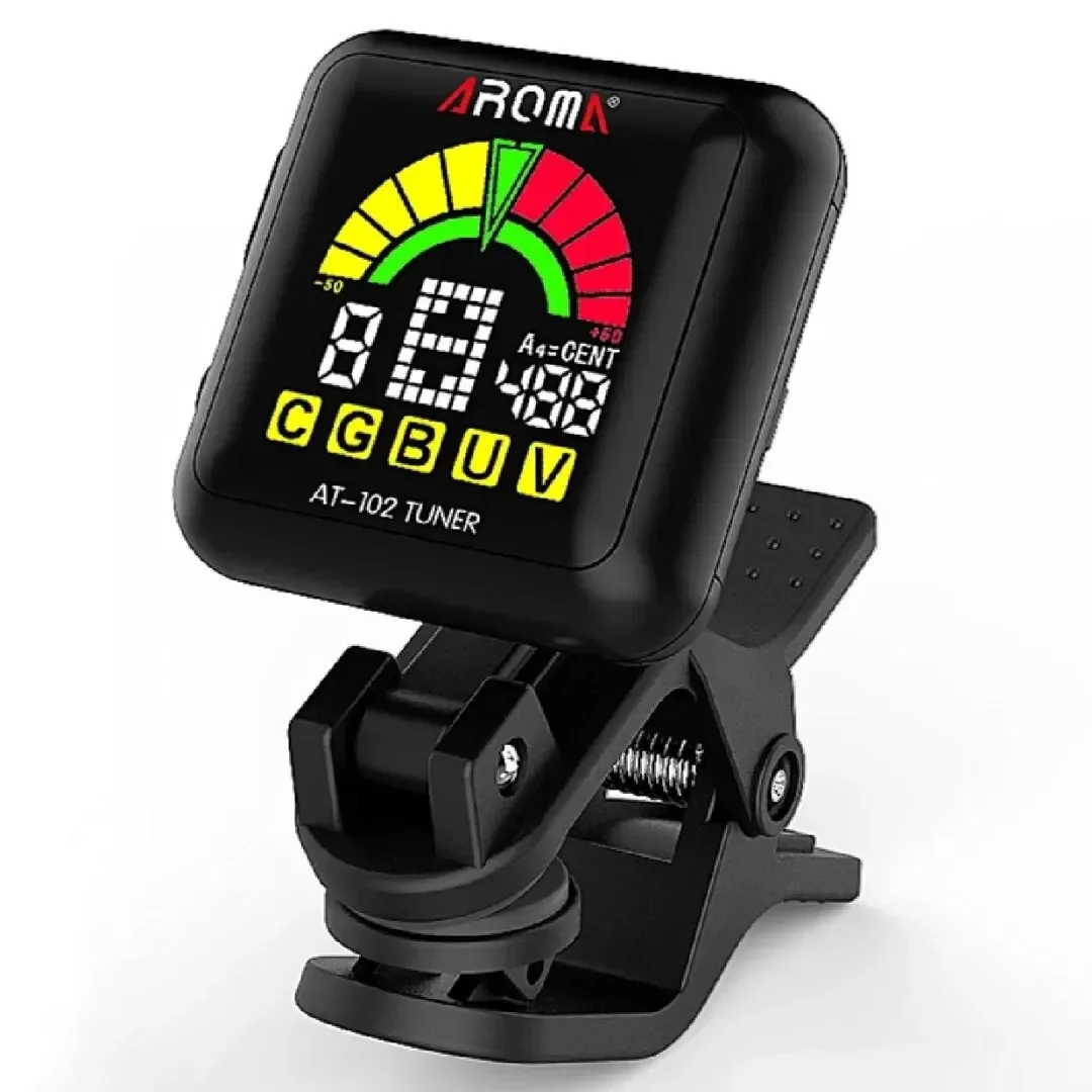 Guitar Tuner Electric Guitar Tuners Aroma AT-102 Guitar Tuner Violin Tuner Guitar Clip-on Tuner USB Rechargeable Built-in Battery Violin Ukulele