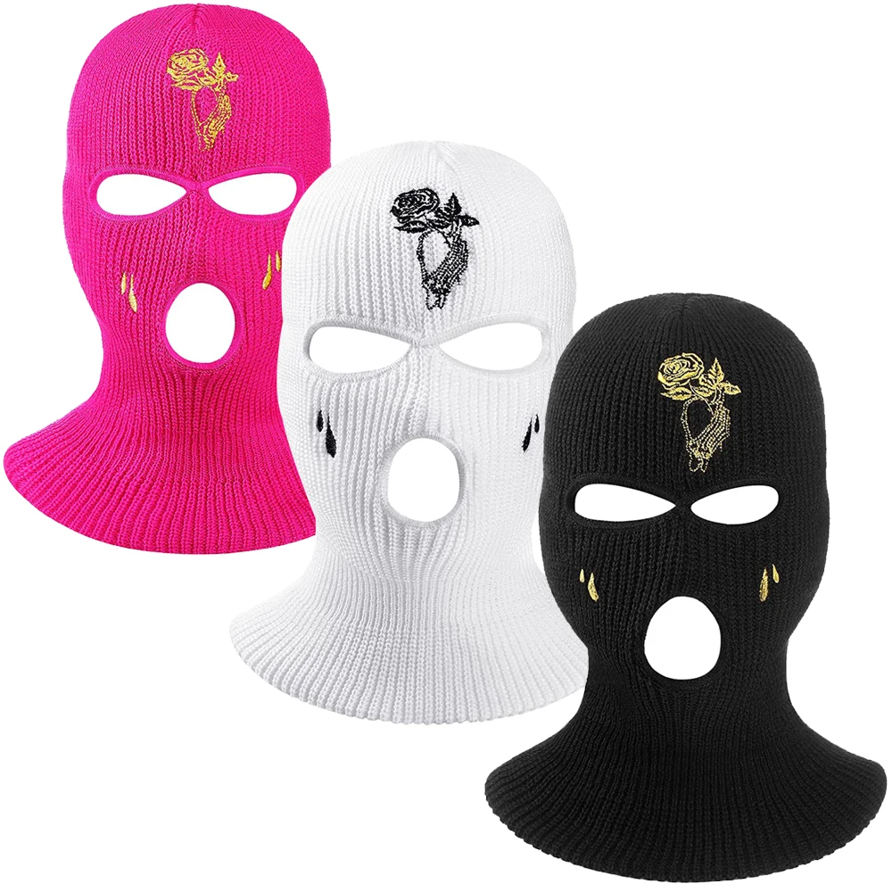 2022 New Neon Balaclava Gun-embroidered Three-hole Ski Mask Full Face Army  Tactical Mask Winter Warm Knitted Hat Bone Masculino - Skullies & Beanies -  AliExpress