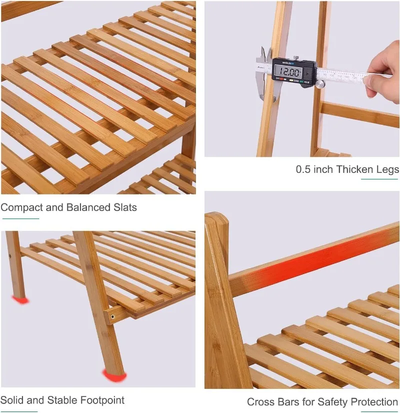 3-Tier Bamboo Foldable Plant Stand 6
