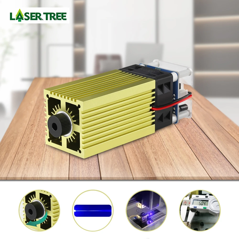 wood router table LASER TREE 450nm 40W Focal Adjustable Blue Laser Engraver Module with TTL / PWM for Laser Cutter Engraving Machine Accessories mobile woodworking bench