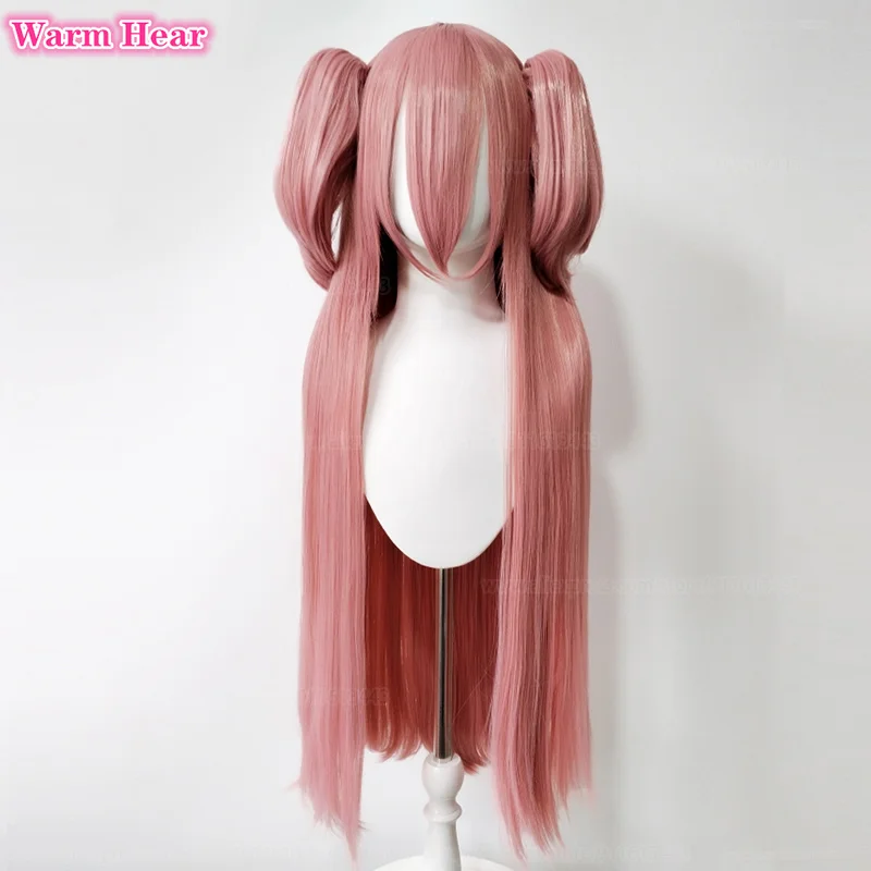 �ִϸ��̼� Puella ���� Madoka Magica �ڽ����� Kaname Madoka Wig Long Pink Madoka Kaname Wigs ������ �ռ� �Ӹ� + ���� ĸ