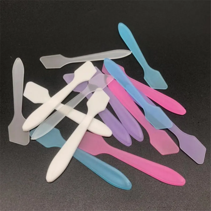 10pcs PP Cream Spatulas, Facial Mask And Eye Cream Scoop Sticks, Cosmetic Cream Scoops for Skincare Application