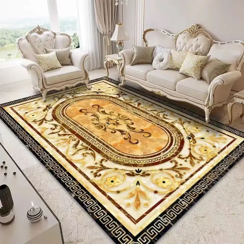 Alfombras de lujo vintage para sala de estar, decoración del hogar, alfombras grandes de 300 x 200 cm para dormitorio, mesita de noche, alfombra de piso antideslizante, lavable