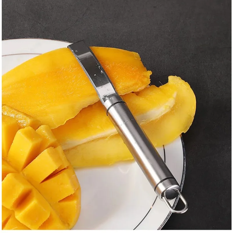 Stainless Steel Mango Core Slicer Multi-Purpose Fruit Peeler for Mango Pineapple Peeling and Slicing Efficient Kitchen Tool