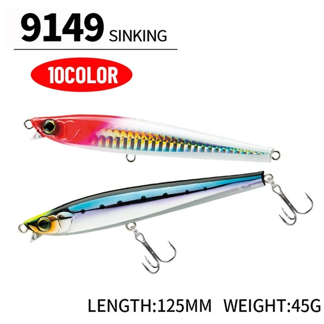 12.5cm/45g Sinking Fishing Lure Artificial Bait VIB Minnow 3D Eyes