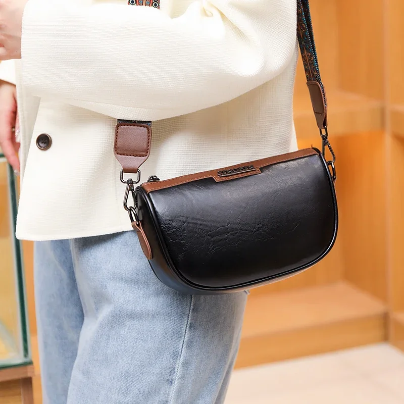 Ladies Handbags Fashion Women Shoulder Bags Vintage Solid Color Cow Leather Female Crossbody Bags for Women handbags