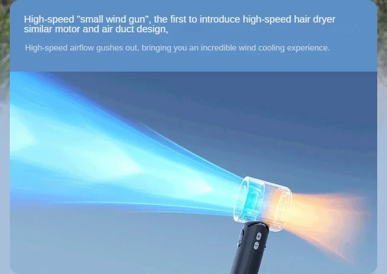 Description Picture 5 of itemElectric Fan Black Technology Display 8000mAh Battery Wireless Portable Air Circulator Fan Desktop Air Cooling Cooler Quiet Fan