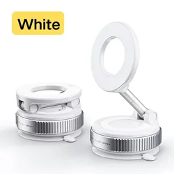 Universal 360° Rotatable Magnetic Phone Holder with Foldable Design and Vacuum Suction Cup (WHITE)