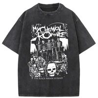 Summer My Chemical Romance Mcr Dead Men's T-Shirt Black Parade Punk Emo Rock Fashion Top Female Oversized T Shirt Clothing 1
