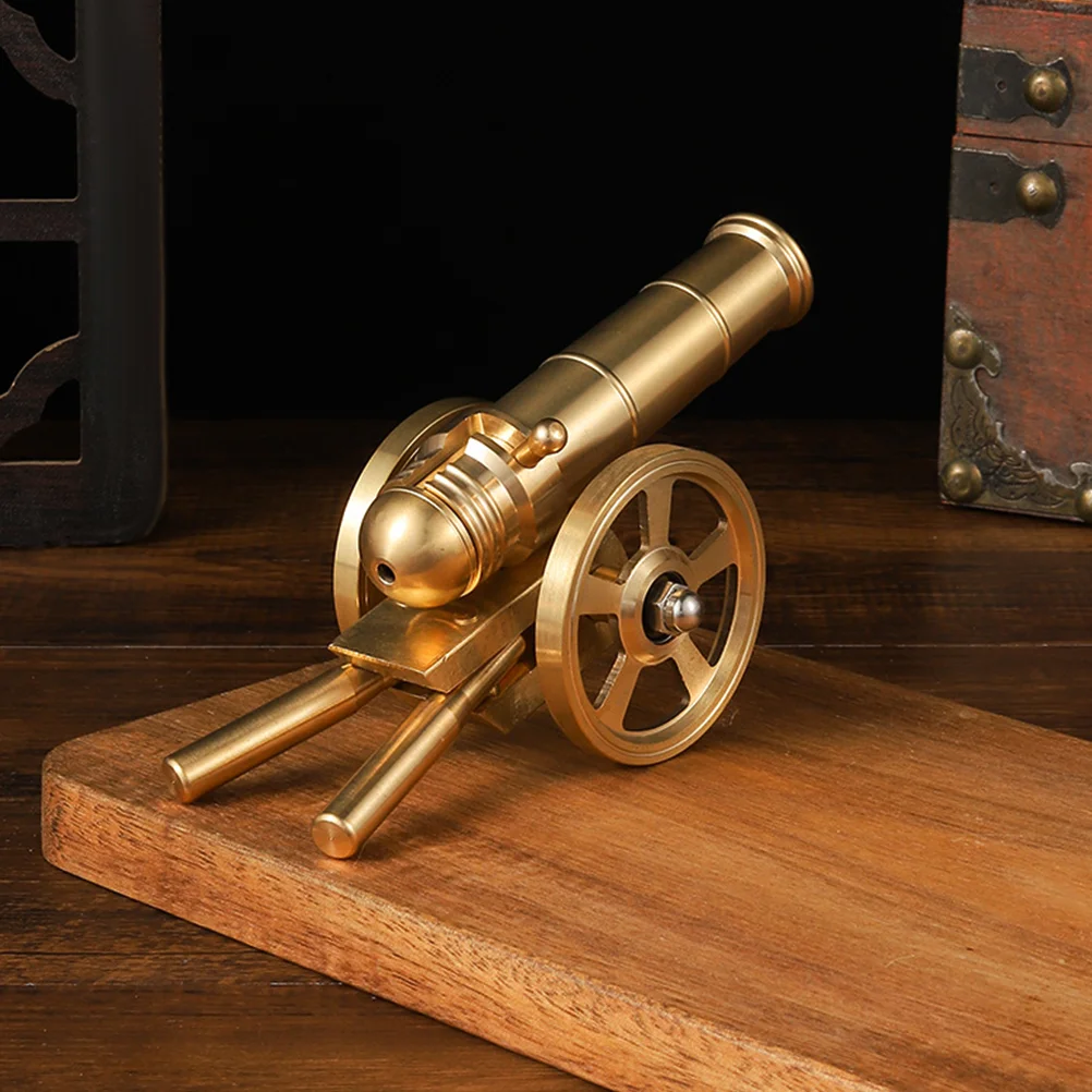 

Small Brass Cannon Decor Cannon Model Souvenir Decompression Toy Desktop Ornament Home Office Handicraft Kids Gifts