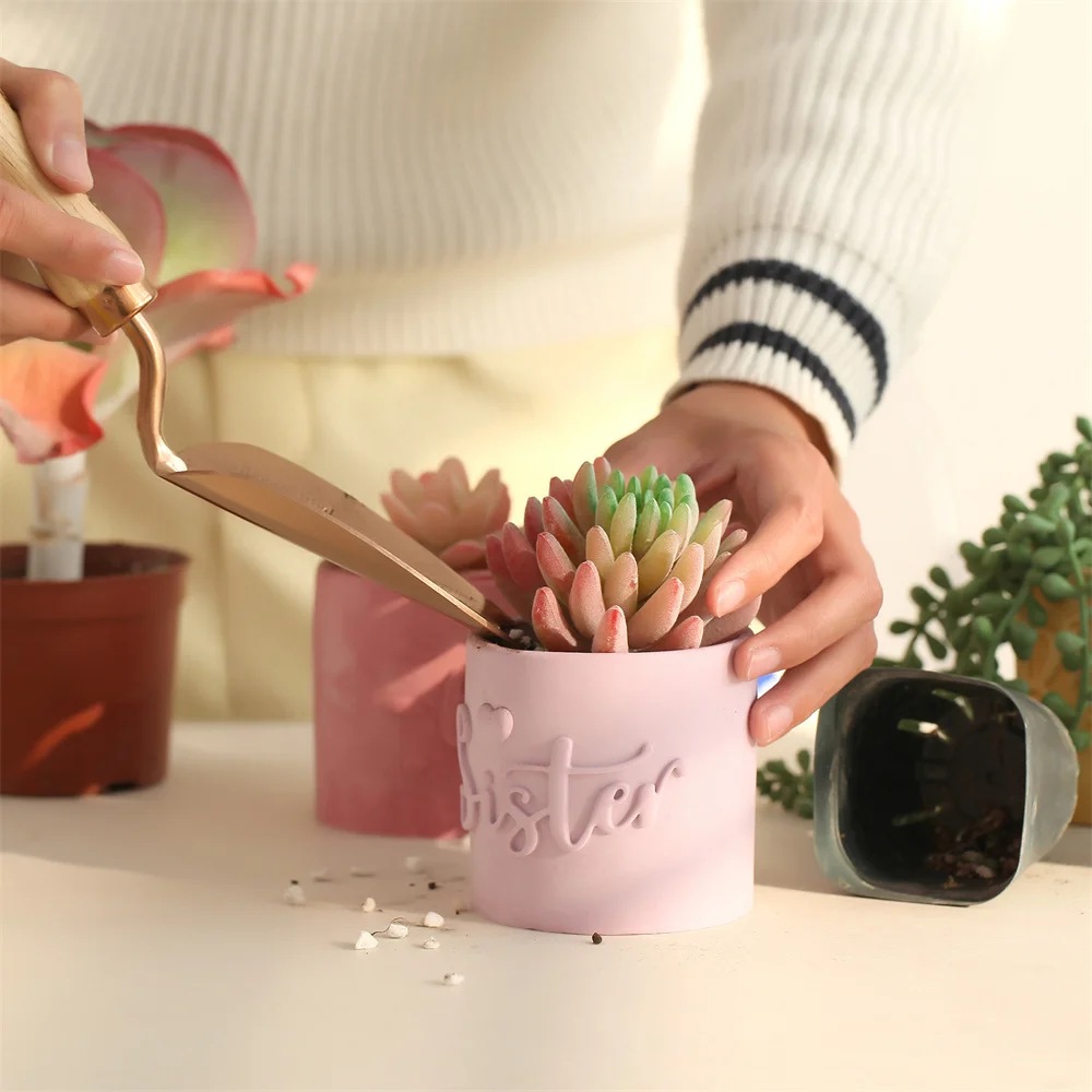 Silicone Mold Planter Pot Tray DIY Succulent