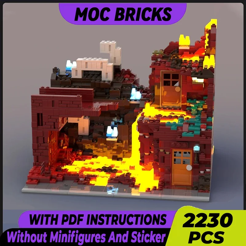 

Construction Model Moc Building Bricks Scenarios Of Magma Flow Technology Modular Blocks Gifts Christmas Toys DIY Sets Assembly