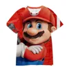 New Mario Short-sleeved 3D Printed Parent-child T-shirt Anime Cartoon Short-sleeved Round Neck Summer Children's Clothing 4
