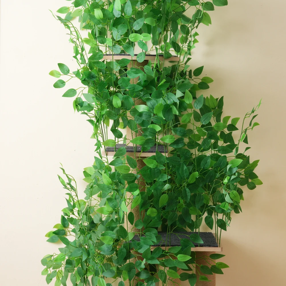Baumförmiger Katzen-Kletterbaum mit Katzenhöhlen, Abnehmbaren Blättern, Kratzfestem Haustier-Möbelstück zum Verstecken, Spielen und Klettern – Detail 26