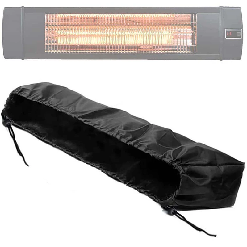 New 420D Oxford Black Wall Mounted Patio Heater Cover Waterproof Infrared Heater Protector Patio Heater Cover With Drawstring 2