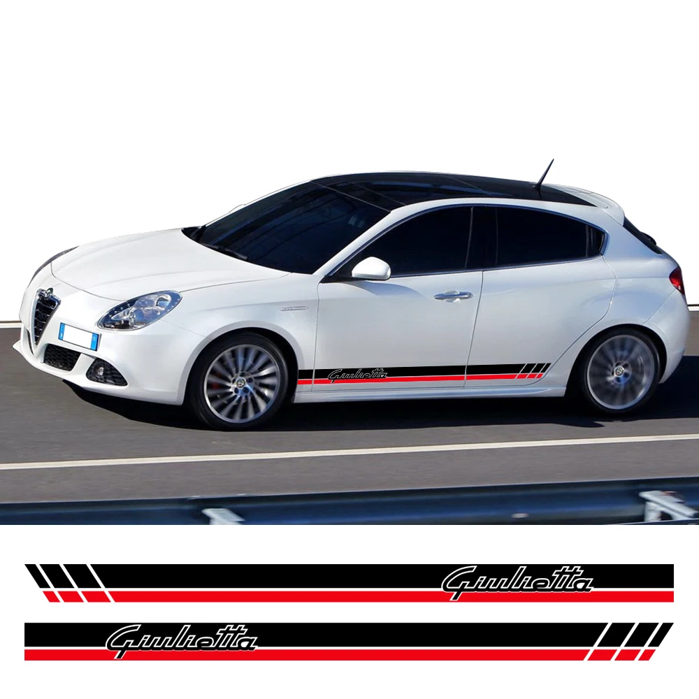 Per Alfa Romeo Giulietta Car Side Door Adesivi In Pellicola Vinilica Strisce Styling Decalcomanie In Pvc Decorazione Auto Suv Tuning Accessori