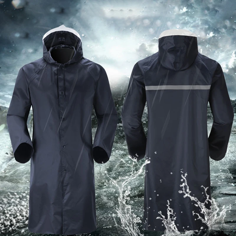 Raincoat Long Full Body Rainproof Electric Battery Motorcycle Bicycle Single Split Riding Poncho