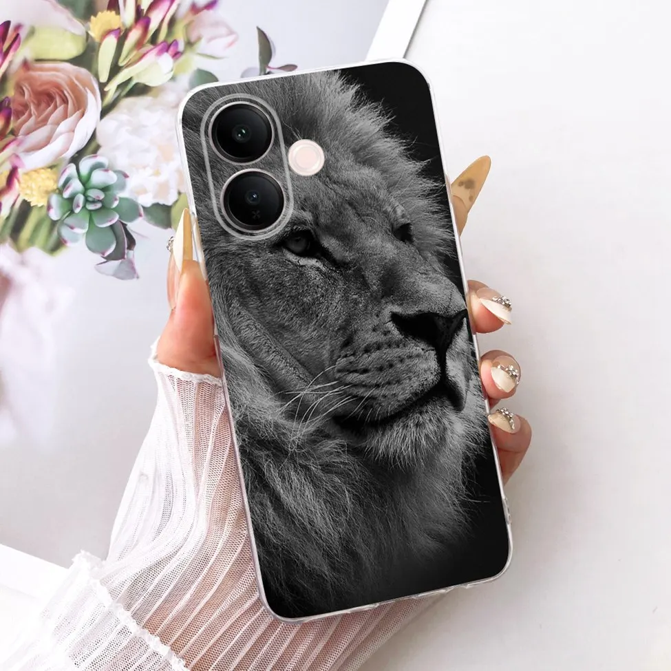 Clear Luxury Cute Cat & Butterfly Painted Case