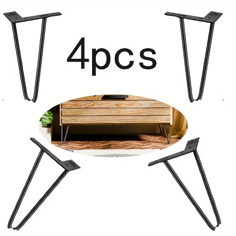 4 Stück Möbel Heavy Duty Metall Möbelbeine Gummi Bodenschoner Schrankbeine Sofabeine Kommode DIY Kommode Ständer Tisch – Detail 1