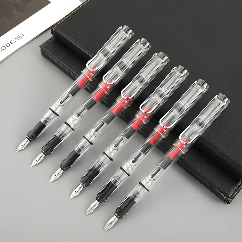 Set of 6 Flat Tip Calligraphy Pens for Artistic Parallel Writing and Gothic Lettering