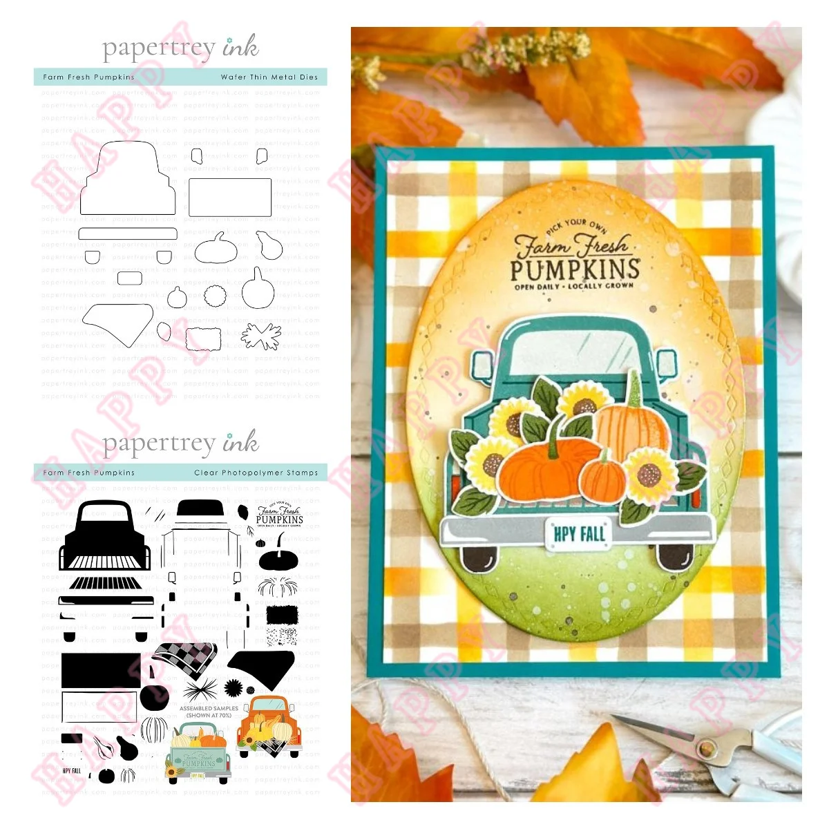 

Farm Fresh Pumpkins Metal Cutting Dies Stamps Decoration For DIY Scrapbooking Diary Album Paper Template Card Embossing Handmade