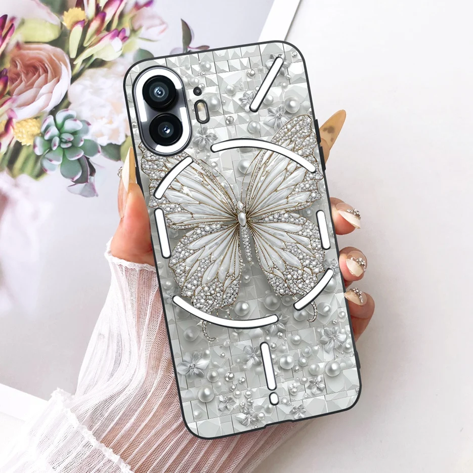 Floral Butterfly Design Soft TPU Phone Case