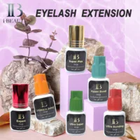 Original I-Beauty Lash Glue IB Master/SUPER PLUS SUPER BONDER/PRIMER Eyelash Extension Adhesive 7 Weeks Retention 0.5 Drying 1