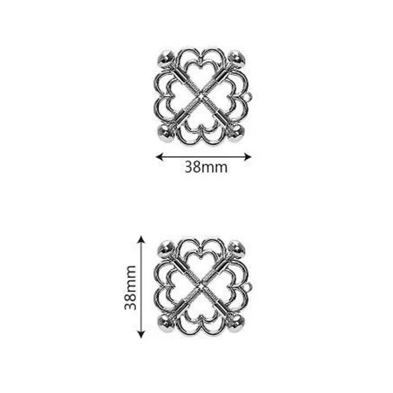 Strongest Electro Shock Bdsm Nipple Clamps Stimulator Flower Shape Metal Breast Pussy Clitoris Clips Massager Sex Toys for Women electro sex toys electric sex toys