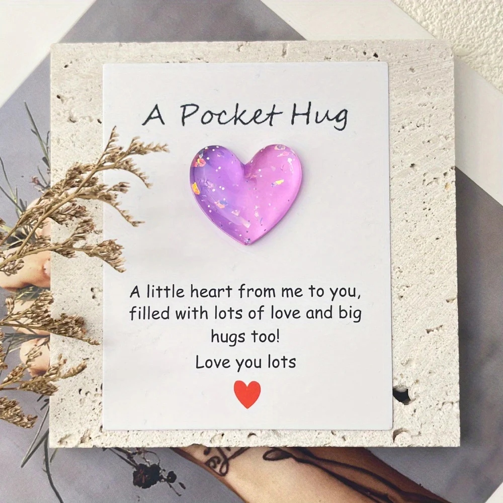 8pcs Pocket Hug Decorated With Encouragement Card For Special Occasions