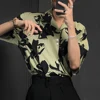 2025 Summer Niche Design Retro Hawaiian Lazy Style Short-Sleeved Shirt Fashion Drape Seaside Beach Loose Casual Y2k Shirt Men 5