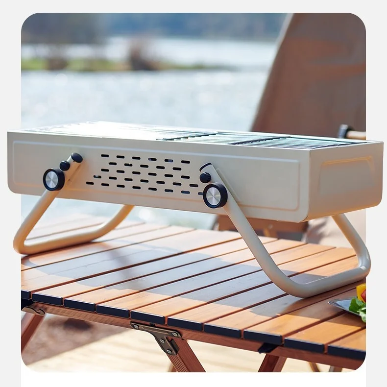 

Outdoor Cooking Charcoal Grills Stainless Coating BBQ Grill Small Portable Charcoal Grill for Party Picnic Travel Home