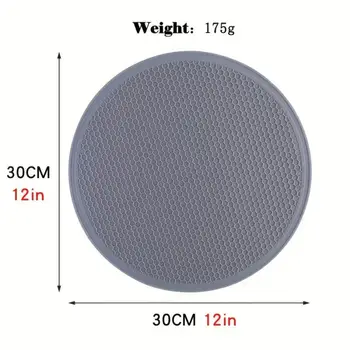 1/4PCS Round Placemats Restaurant Hollow decoration Meal Mat Anti-hot Dining Table Line Mat Steak Plate Pad 2