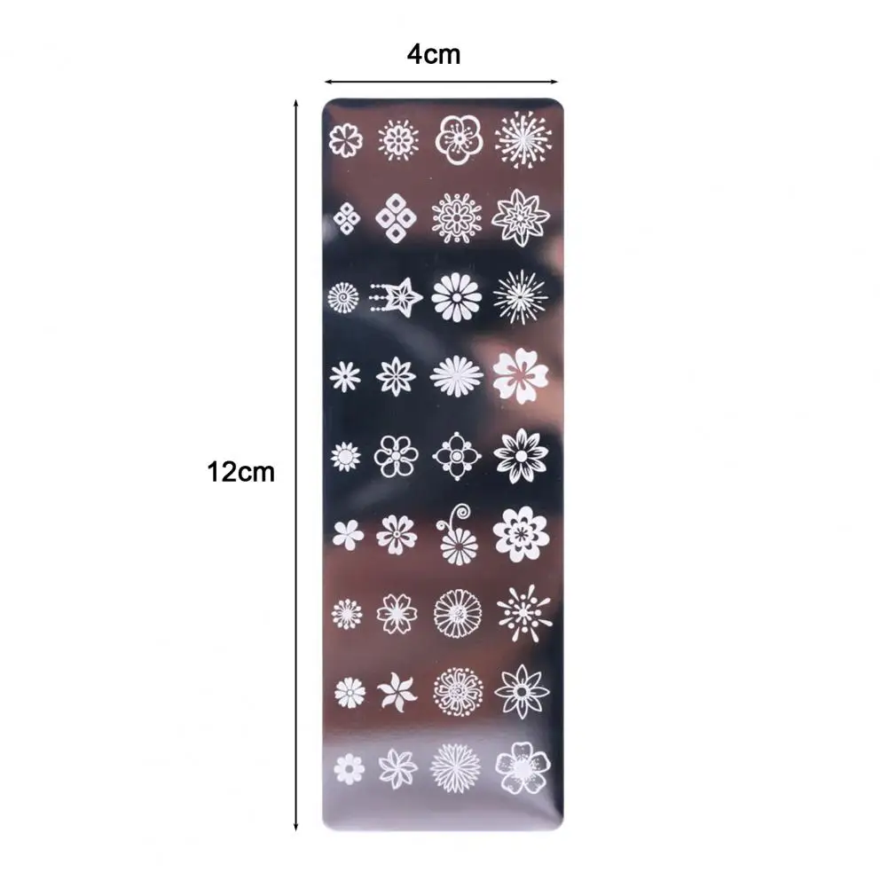 Useful Nail Art Stamping Plate Reusable Leaf Flower Printing Solid DIY Manicure Template Nail Tool 5