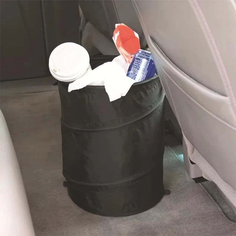Car Trash Can Portable Durable Foldable Hanging Chair Back Oxford Cloth 1pc