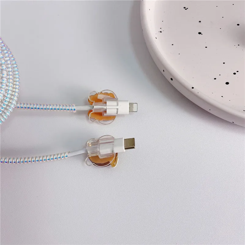 2 pièces Dessin Animé Design Lapin Protecteur De Câble De Données  Compatible Avec Pomme iPhone Chargeur Câble , Anti-Rupture Couvercle De  Protection